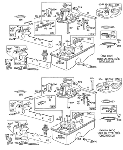 Carburetor And Fuel Tank Assembly Diagram and Parts List for 92502-0754-XX  Briggs and Stratton Engine